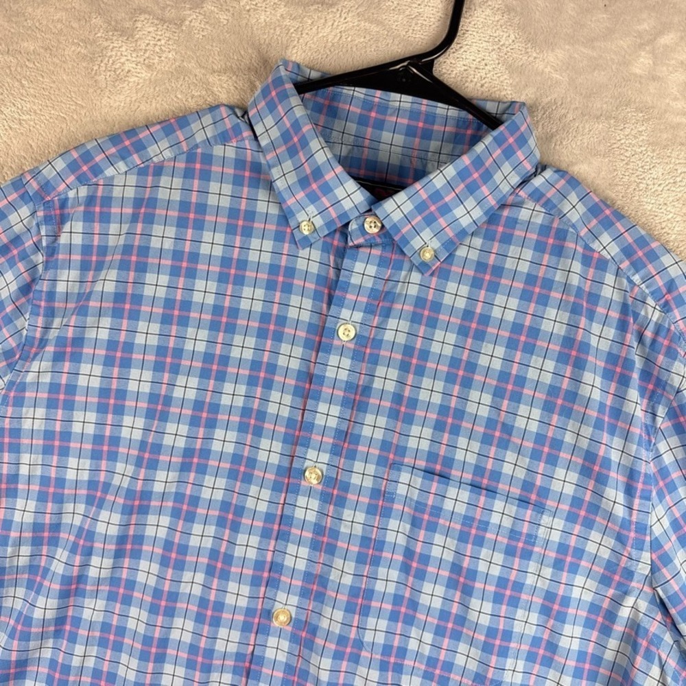 Vineyard Vines Performance Shirt Mens Large Plaid Long Sleeve Button Down Murray